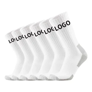 Cozy Custom Sports Crew Long Socks Fashionable White Black Sublimated Cotton Breathable for Women Men Youth for School Use