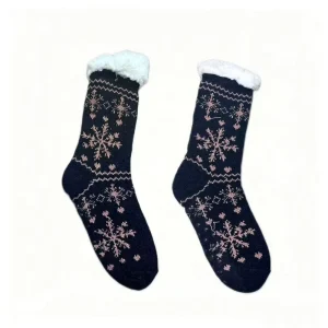 Cozy Plush Solid Color Sleep Socks for Adult Women