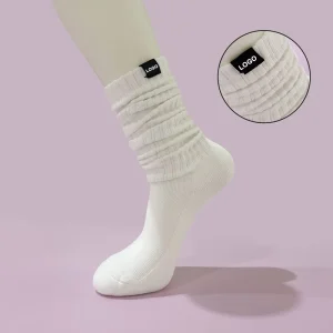 Cozy Stackable Casual Socks Cotton Breathable And Custom Logo (Ideal For Promotional Gifts) Pilates Socks Scrunch Slouch