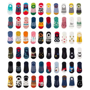 Crazy Designer Funky Fashion Cotton Socks Custom Logo Funny Happy Low Cut Tube Crew Sox Cartoon Pattern for Summer