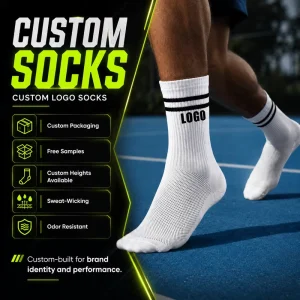 Crew Athletic Running Socks Custom Logo Sports Socks Breathable Cotton Basketball Socks