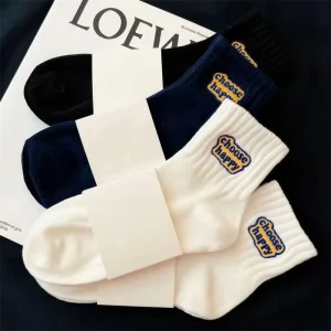 Crew Cotton Spandex Regular Solid Color Adult Comfortable Knitted Spring Sweat Absorbent Breathable Socks