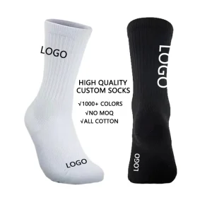 Crew Fashion Grip Embroidery Women Compression logo Print Men’s Designer Sport Custom Socks
