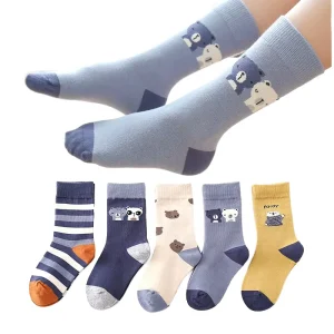 Crew Knitted Socks for Boys Simple Tube Design Football Pickle Toddler Socks