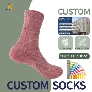 Crew Length Comfortable Socks Casual Style White Cotton Socks for Women