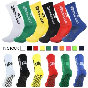 Crew Men Grip Knitting Sporty Athletic Socks in Stock Bulk Football Socks Sports Soccer Socks