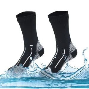 Crew Running Trekking Socks Waterproof Breathable Eco-Friendly Quick Dry for Hiking Camping
