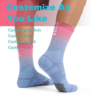 Crew Socks Anti Slip Breathable High Elastic Summer Custom Logo Support Basketball Socks for Men
