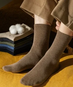 Crew Socks Spandex Cotton Quick Dry Breathable Anti-Slip for Sports Use