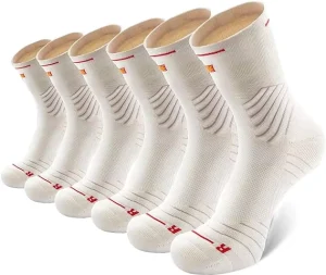 Crew Socks Women Men Hiking Athletic Running Crew Socks with Support Cushioned Socks