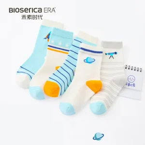 Crew Socks for Kids Knitted Eco-Friendly Breathable Anti-Bacterial Anti-Odor Casual