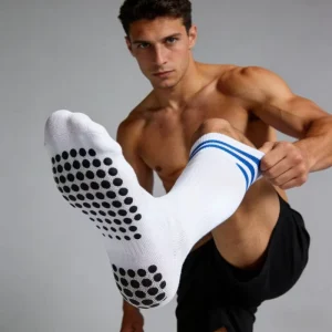Crew Socks for Men Women Spring Sports Cycling Basketball Support Soccer Grip Socks Spandex Polyester Cotton