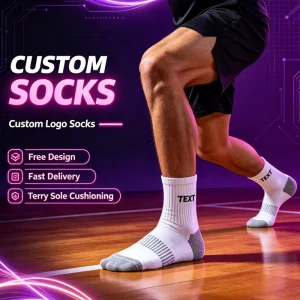 Crew Sports Logo Socks Knitting Cotton Oem Men Socks New East Design Personalized Custom Socks