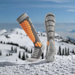 Cross Border Merino Wool Knitted Sports Socks For Men Women Thickened Ski Hiking Winter Sports Towel Bottom Socks