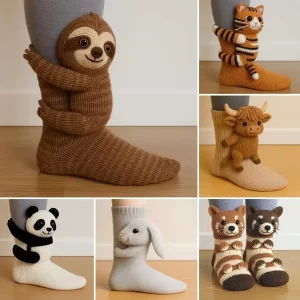 Cross border New Arrival Animal Socks Christmas Knitted Polyester Unisex Floor Socks Warm Cute Autumn And Winter