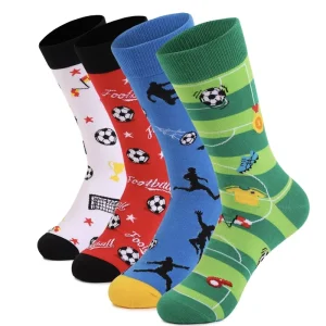 Cross-border Plus Size Football Men’s Knitted Crew Mid-calf Socks ODM Anti-Slip