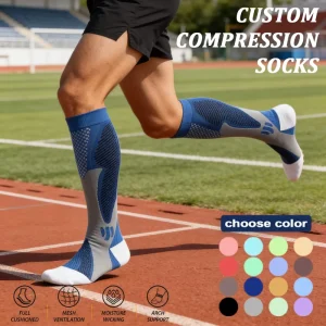 Cushion Design Cotton Compression Socks Men Athletic Arch Support Unisex Sports Socks Custom Socks