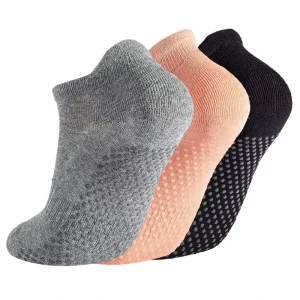 Cushioned Cotton Soft Yoga Eco Friendly Ankle Sock Spring Silicone Non Slip Pilates Socks