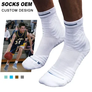Cushioned Crew Socks for Men Athletic Socks Custom Basketball Socks