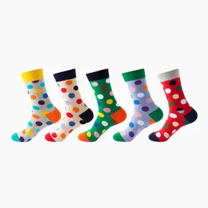 Custom 40 Units of Men’s Novelty Woven Colorful Crew Patterned Socks Size EU37-44
