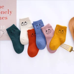 Custom 6 Color Children Young Girls Animal Ankle Socks High Quality Kids Socks With Logo