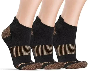 Custom Ankle Anti Bacterial Fatigue Fiber Arch Support Socks Running Infused Copper Compression Socks