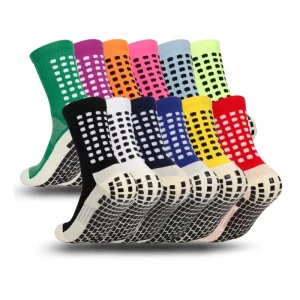 Custom Anti Slip Grip Socks for Soccer White Cut Socks with Bottom Logo Design Spring Season