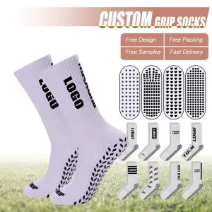 Custom Anti Slip Soccer Socks Non Slip Football Tube Sock Customized Outdoor Sports Grip Socks With Logo