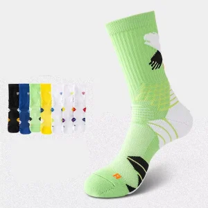 Custom Athletic Sports Socks Cushioned Breathable Compression Crew Socks for Running Basketball Bulk OEM