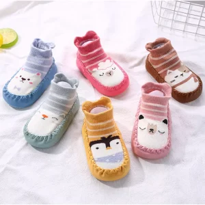 Custom Baby Short Tube Floor Sock Shoe Anti Slip Soft Bottom New Born Baby Socks