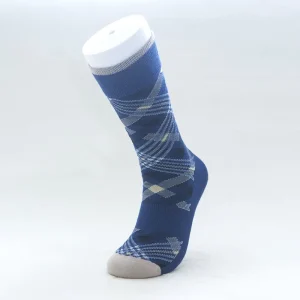 Custom Bamboo Fiber Crew Socks for Men with Bamboo Nylon Spandex Eco Friendly Soft Anti Odor for Daily Wear