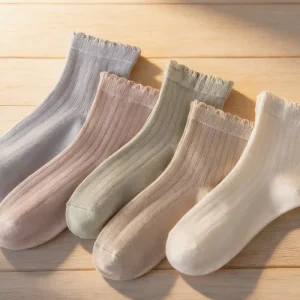 Custom Bamboo Fiber Socks Women’s Breathable Summer Crew Socks Casual Socks Antibacterial