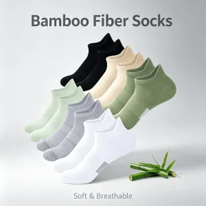Custom Bamboo Socks 100% Bamboo Fiber Breathable Anti Bacterial Summer Eco Friendly