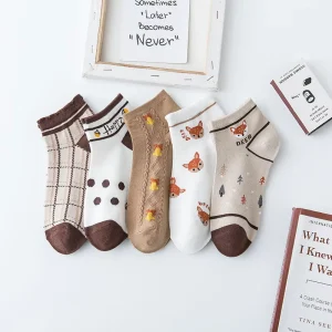 Custom Basic Casual Ankle Socks Pure White Black Gray Polyester Crew Dress Socks Woven Cuff Transparent Feature Body