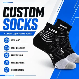Custom Brand Logo Athletic Ankle Socks Breathable Performance Sport Socks Low Cut Running Basketball Socks Unisex