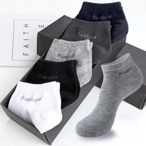 Custom Breathable Anti-bacterial Lightweight Business Work Bamboo Fiber Dress Crew Socks