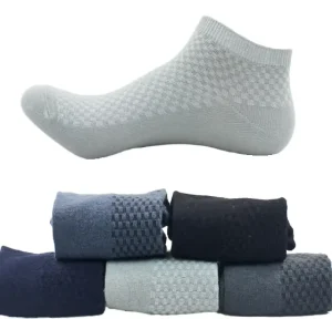 Custom Business Ankle Socks Breathable Bamboo Casual Style for Spring Body Logo Position