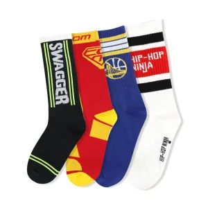 Custom Cartoon Cotton Crew Socks Durable Promotional Unisex Customizable Socks Custom Logo Embroidery Color Size Options