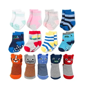 Custom Cartoon Newborn Organic Cotton Grip Anti slip Kids Socks Cute Baby Boy Girl Socks Infant Toddler Socks Elites
