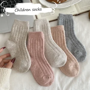 Custom Children Girls Kids Socks Knitting Socks Cotton Wool Socks Winter Keeping Warm