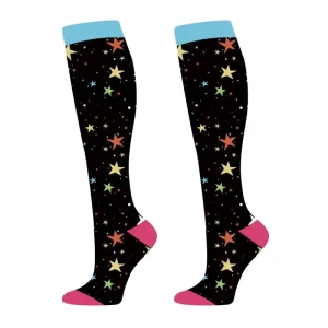 Custom Children High Knee Anti Skid Compression Sport Stockings Spring Season Crew 2 Sizes Football Hand Drawn Cuff