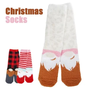 Custom Christmas Holiday Socks Crew Polyester Thick Socks for Women