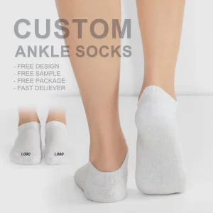 Custom Color Cotton Ankle Socks Breathable Anti-Slip Anti-Bacterial Casual Sporty Design Free Size Men’s
