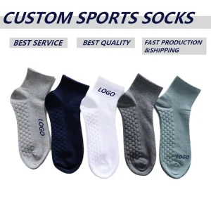Custom Color Logo Breathable Cotton Sweat Absorbent Massage Cushion Sports Socks Terry Crew Socks Men Spring