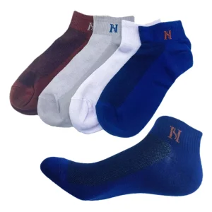 Custom Color Summer Men’s Pedicure Ankle Socks Casual Comfortable Breathable Eco-Friendly Spandex/Polyester/Cotton Bottom/Body