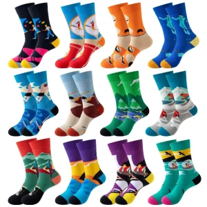 Custom Colorful Sport Men’s Cotton Tube Socks Fashion Crew Athletic Socks For Men