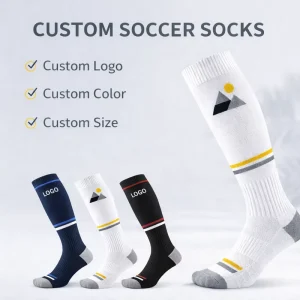 Custom Comfortable Jacquard Anti Slip Knee High Breathable Athletic Grip Football Soccer Socks for Men Youth