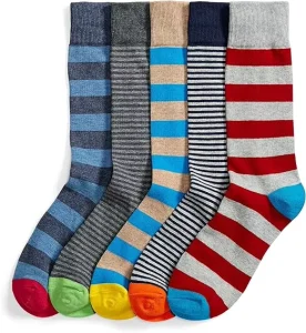 Custom Comfortable Patterned Dress Socks Mens Happy Colorful Cotton Socks