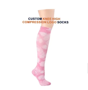 Custom Compression Tie dye Knee High Compression Socks for Women