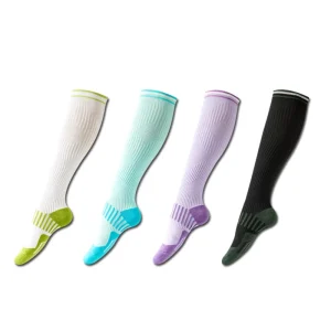 Custom Cotton Bamboo Fiber Sport Knee High Compression Socks Graduated Socks Running Nurses Calf Autumn Bottom